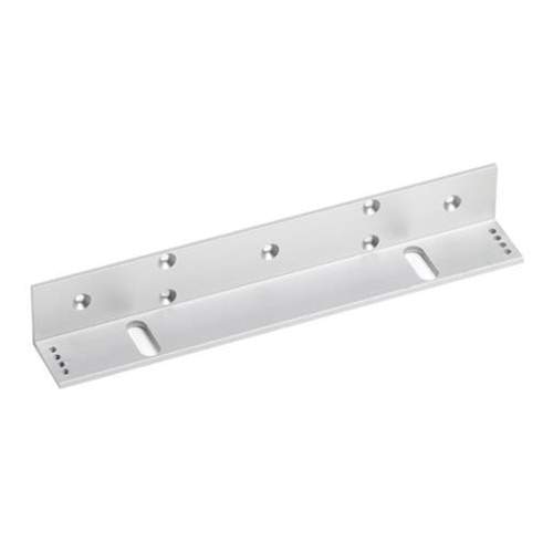 Fully adjustable L bracket for slim size EM maglock. Silver anodised aluminium finish