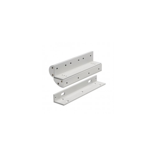 Double Covered Z & L Bracket For Slim EM Maglock. Architectural Design. Silver Anodised Aluminium Finish