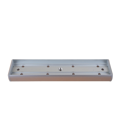 Surface armature housing for slim EM maglock. Silver anodised aluminium finish