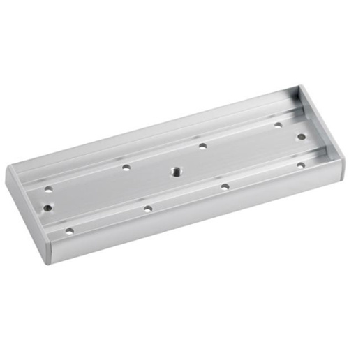 Surface armature housing for standard EM maglock. Silver anodised aluminium finish