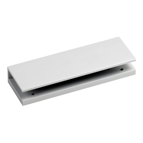 Glass door saddle for standard EM maglock. Shims include. Silver anodised aluminium finish