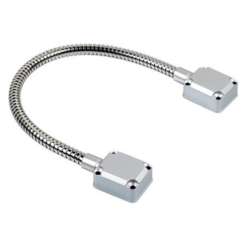 Surface mount armoured 450mm door loop with aluminium alloy cast end caps. Fixing screws included