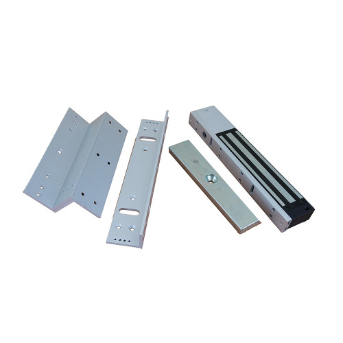 Slim, compact design unmonitored maglock with adjustable Z&L brackets. 12/24Vdc. 275kg/600lb holding force. Silver anodised aluminium finish