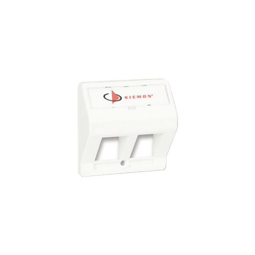 Siemon T50-02 | Siemon 2 Port Angled 50mm x 50mm Adaptor White