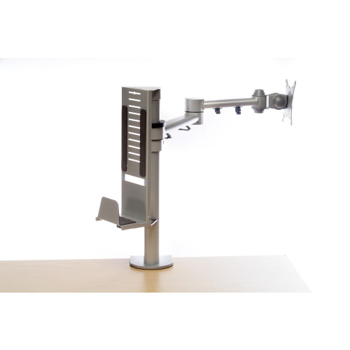 CMW Ltd | Silver Thin Client Arm CPU Holder 35-60mm Width