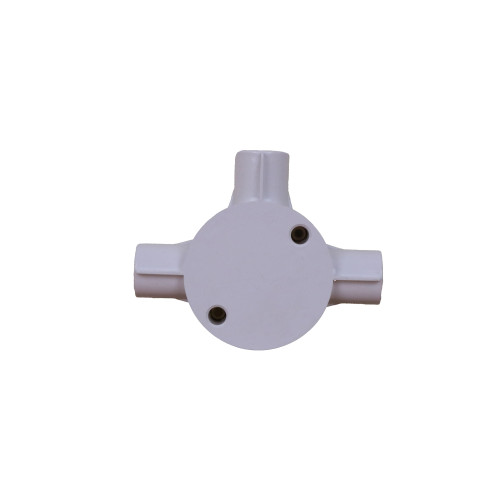 Dietzel Univolt Plastic Conduit Fittings CB20/3WS | LSF 20mm White Plastic Conduit Tee Box