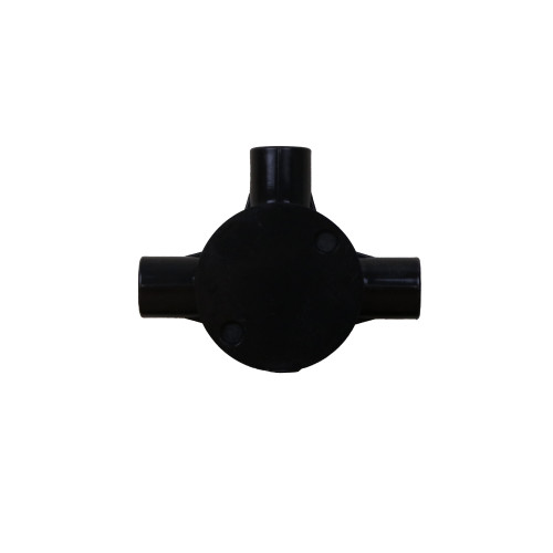 Dietzel Univolt Plastic Conduit Fittings CB20/3SW | 20mm Black Plastic Conduit Tee Box