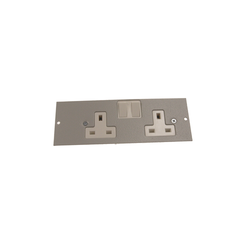 TASS ST0291 | Single & Three Compartment Twin 13A Switch Socket Light Grey