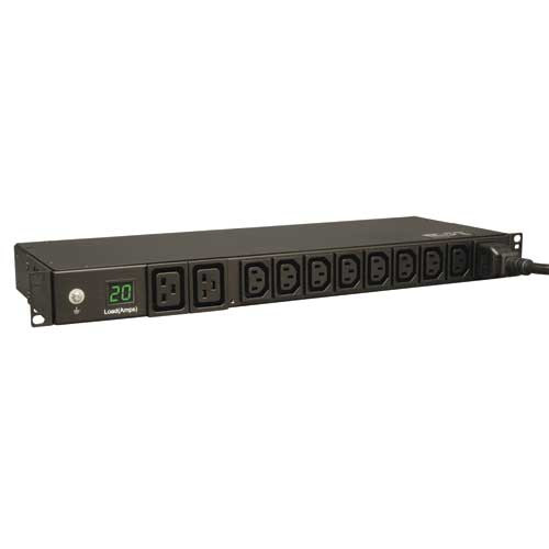 Tripp Lite PDUMH20HV 3.2-3.8kW Single-Phase Metered PDU, 200-240V (8 C13 & 2 C19), C20 / L6-20P Adapter, 12ft Cord, 1U Rack-Mount, TAA | CMW Ltd
