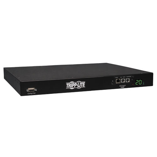 Tripp Lite PDUMH20HVATNET 3.8kW Single-Phase Switched Automatic Transfer Switch PDU, 2 200-240V C20 Inlets, 8 C13 & 2 C19 Outputs, 1U, TAA | CMW Ltd