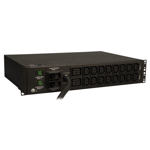 Tripp Lite PDUMH32HV 7.4kW Single-Phase Metered PDU, 230V Outlets (2-C19, 16-C13), IEC-309 230V 32A Blue, 12ft Cord, 2U Rack-Mount, TAA | CMW Ltd