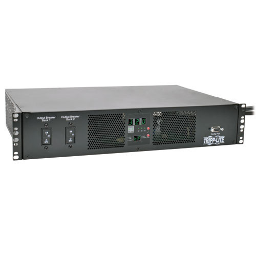 Tripp Lite PDUMH32HVAT 7.4kW Single-Phase Metered Automatic Transfer Switch PDU, 2 230V IEC309 32A Blue Inputs, 16-C13 2-C19 Outlets, 2U, TAA | CMW Ltd