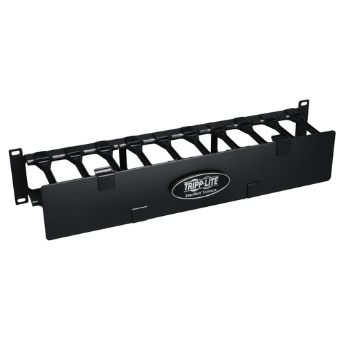 Tripp Lite SRCABLEDUCT2UHD SmartRack 2U High Capacity Horizontal Cable Manager - Finger duct with dual-hinge cover | CMW Ltd