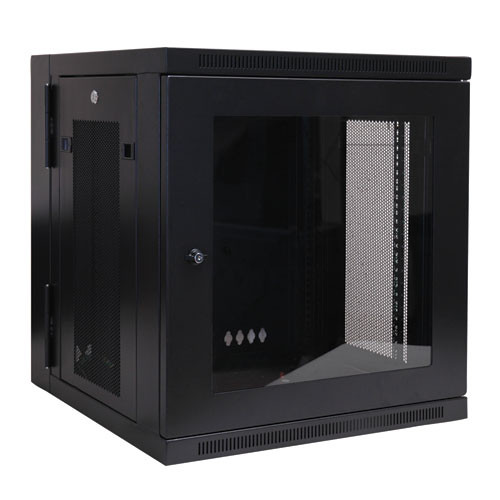 Tripp Lite SRW12USG SmartRack 12U Low-Profile Switch-Depth Wall-Mount Rack Enclosure Cabinet with Clear Acrylic Window, Hinged Back | CMW Ltd