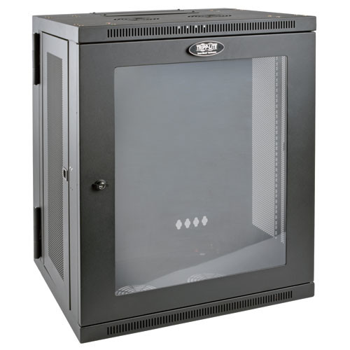Tripp Lite SRW15USG SmartRack 15U Low-Profile Switch-Depth Wall-Mount Rack Enclosure Cabinet with Clear Acrylic Window, Hinged Back | CMW Ltd
