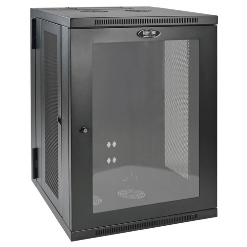 Tripp Lite SRW18USG SmartRack 18U Low-Profile Switch-Depth Wall-Mount Rack Enclosure Cabinet with Clear Acrylic Window, Hinged Back | CMW Ltd