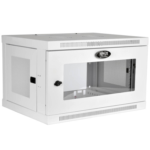 Tripp Lite SRW6UWG SmartRack 6U Low-Profile Switch-Depth Wall-Mount Rack Enclosure Cabinet with Clear Acrylic Window, White | CMW Ltd