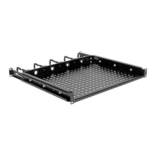 Tripp Lite SRWSHELF4P1U Cantilevered Steel Rack Shelf - 1U, Vented, Integrated Cable Rings, 14.2 in. Deep, Holds up to 50 lb. | CMW Ltd