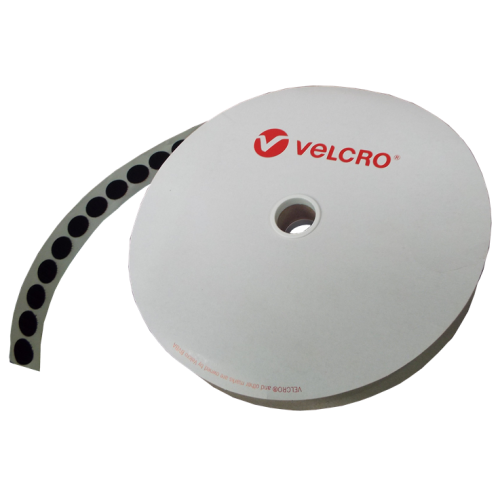 Velcro E28801333011425 | HOOK - Black 13mm Diameter Coin ( Roll of 1,550 ) (25m roll)