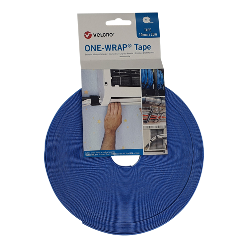 Velcro VEL-OW64103 | Royal Blue 10mm Wide VELCRO&Acirc;&reg; Brand ONE-WRAP&Acirc;&reg; Tape (25m roll)