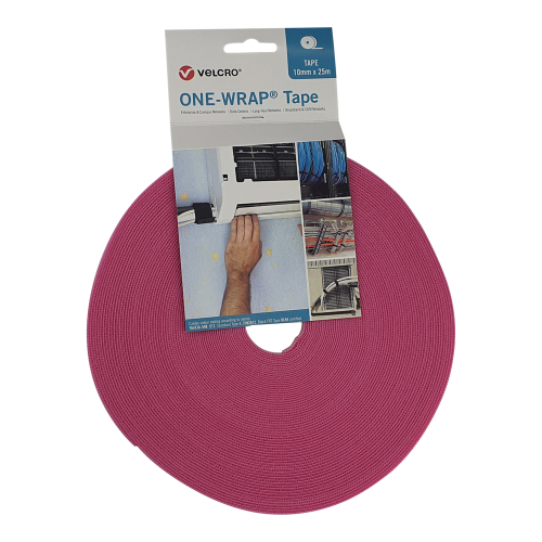 Velcro VEL-OW64109 | Pink 10mm Wide VELCRO&Acirc;&reg; Brand Continuous Tape (25m roll)