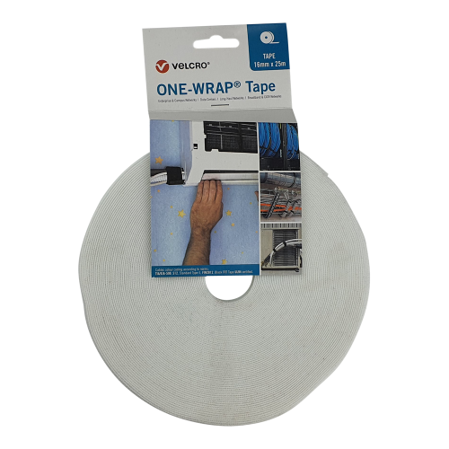 Velcro VEL-OW64126 | White 16mm Wide VELCRO&Acirc;&reg; Brand ONE-WRAP&Acirc;&reg; Tape (25m roll)