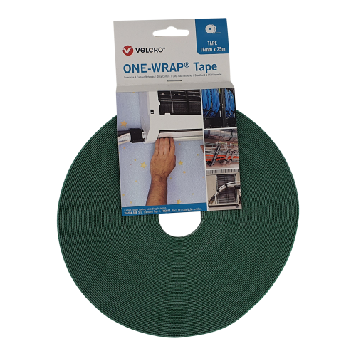 Velcro VEL-OW64132 | Green 16mm Wide VELCRO&Acirc;&reg; Brand ONE-WRAP&Acirc;&reg; Tape (25m roll)