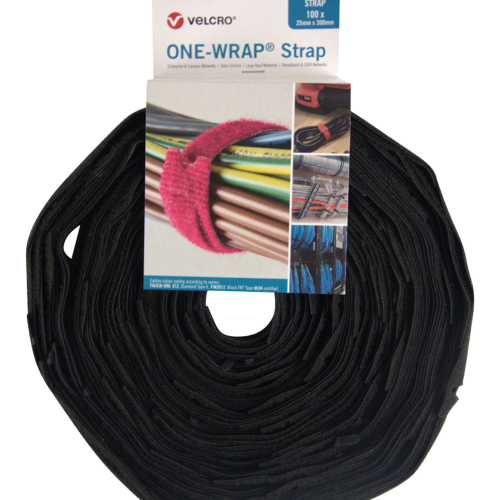 Velcro VEL-OW64827 | One-Wrap  Strap 25x300mm black (330) Roll with 100 Units