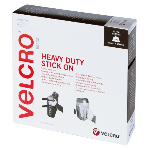 Velcro VEL-EC60243 | VELCRO® Brand Heavy Duty Stick on Tape 5m Black 