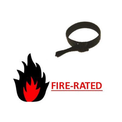 Velcro 0 | FR Black 200mm Long x 20mm Head x 13mm Body Cable Ties (Bag / 100)
