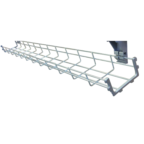 Silver 1600mm x 100mm Under Desk Wire Basket