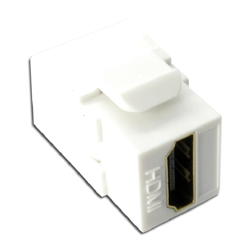 CMW Ltd | White HDMI Keystone 4K UHD Gold Through Coupler