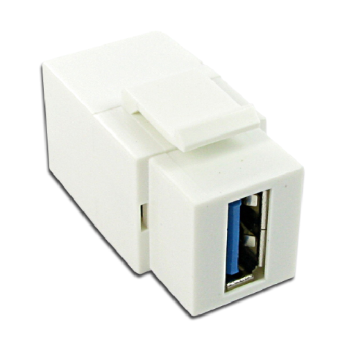 CMW Ltd | White USB3 Keystone A to A Through Coupler
