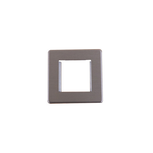 Kauden Double Brushed Steel Screwless Plate accepts 2 EURO Modules 50x25mm