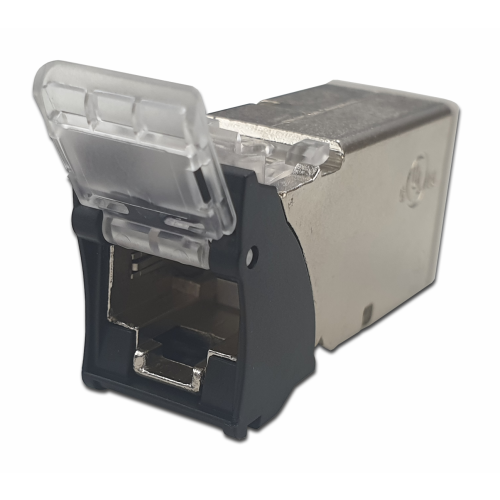 Siemon Z6A-S01D | Siemon Shielded Z-MAX Cat6A Outlet Black c/w Door