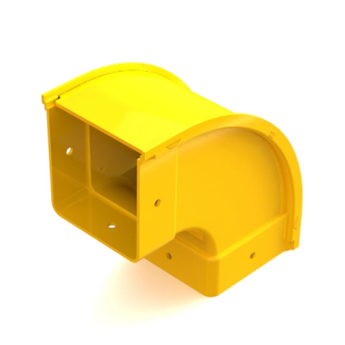Siemon Lightways 200mm x 100mm Vertical Down 90 Degree Elbow with Cover, Yellow