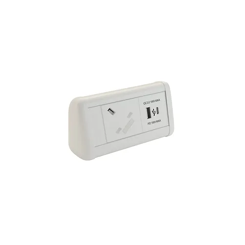CMW Ltd Desk Cable Management | Mini Desk Unit 1 Power & 1 x Dual USB
