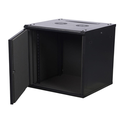 Qube 12U 600mm Deep Acoustic Black Wall Box
