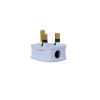 13 amp BS1363 UK 3 Pin Plug White (Each)