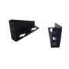Algar  1U 10/19 inch Multipurpose Wall or Desk Vertical Horizontal Bracket- Pair - Black (Per pair)