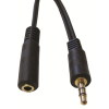 2m 3.5mm Stereo Male to Female Audio Extension Lead Black