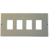 Single & Three Compartment 4 way LJ6C Horizontal Data Plate Light Grey 185 x 89mm (Each)