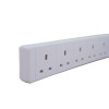 6 Way 13amp Power Extension Lead 5m with Neon White (Each)