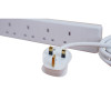 6 Way 13amp Power Extension Lead 5m with Neon White (Each)