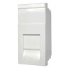 Matrix Flat Shutter Facia Euro 25mm x 50mm for Keystone Jack White