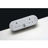 White Capsule with 2 Power plus USB Type A & C