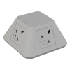 CMW Ltd | CMD Inca On Desk Power Module 2 x UK Socket Power - Grey 2x USB Socket 2A Charger 