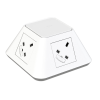 CMW Ltd | CMD Inca On Desk Power Module 2 x UK Socket Power - White 2x USB Socket 2A Charger 