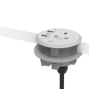 CMD  Black  PortHole outlet fitted with 1 x Power, 1 x Dual USB with Types A & C