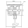 CMD  Black  PortHole outlet fitted with 1 x Power, 1 x Dual USB with Types A & C